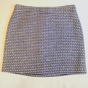 J. Crew Blue and White Plaid Mini Skirt Women's Size 2